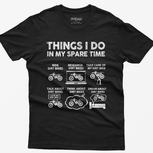 Shirt crossmotor, dingen die ik in mijn vrije tijd doe, grappige motorrijder cadeau, shirt motorliefhebber, T-shirt motorcrosser, grappige T-shirts motor