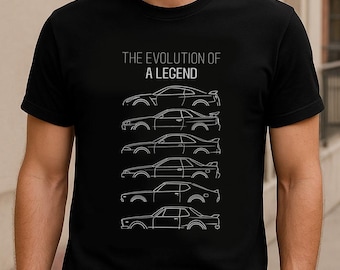 JDM Skyline T-Shirt: Evolution of a Legend, Japanese Car Enthusiast Tee