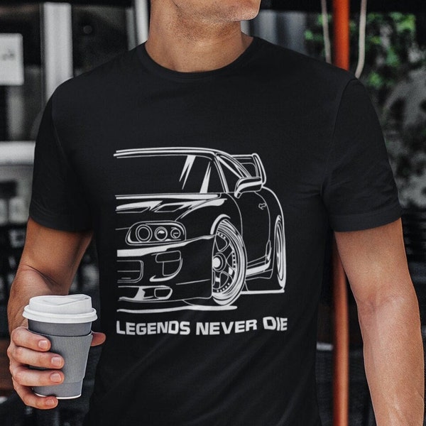 JDM Shirt Legends Never Die, Car Guy Gift, Car Lover Shirt, Car Enthusiast Gifts, Japanese Car Tee, Race Car T-Shirt, Best Gift for Him