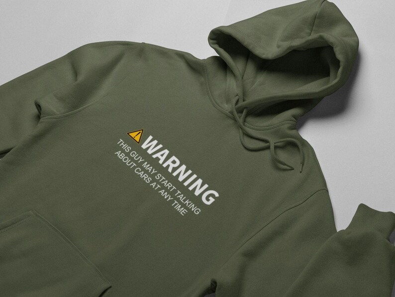 warning this guy may start talking about cars at any time funny hoodie for men, car guy gift, car lover hooded sweatshirt, car enthusiast, birthday gift hoodie for him