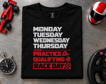 Race Weekend Shirt, Practice Qualifying Race Day, Funny Motorsport Speedway Tee, Gift for Him