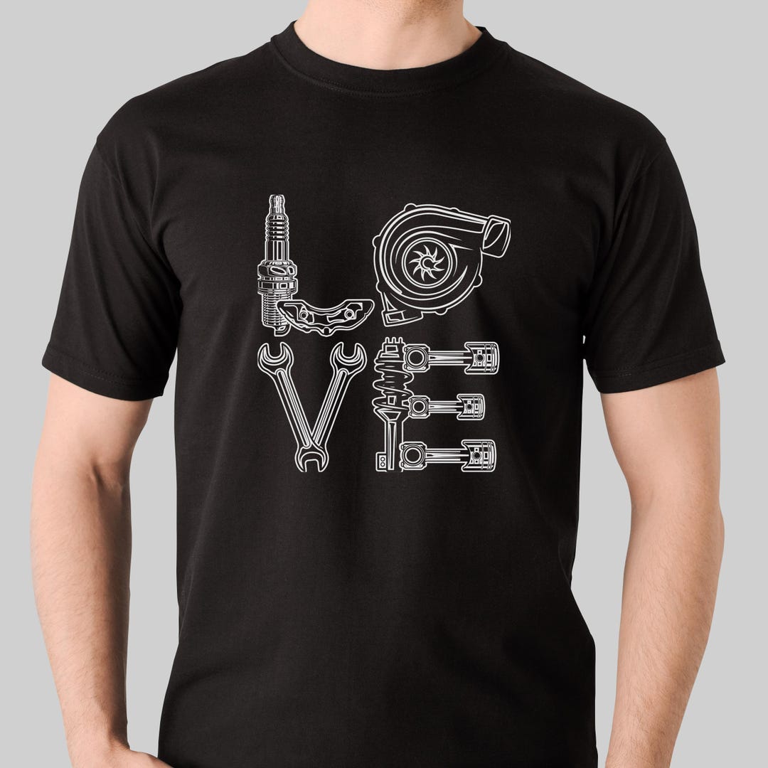 Car Part Merch Funny Car Guy Shirt: Automotive Parts LOVE Design - Etsy