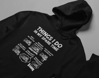 Sudadera con capucha de motocicleta divertida, cosas que hago en mi tiempo libre sudadera con capucha, sudadera con capucha de motociclista, regalos de motocicleta, regalo para el marido de la esposa, regalos de moto deportiva