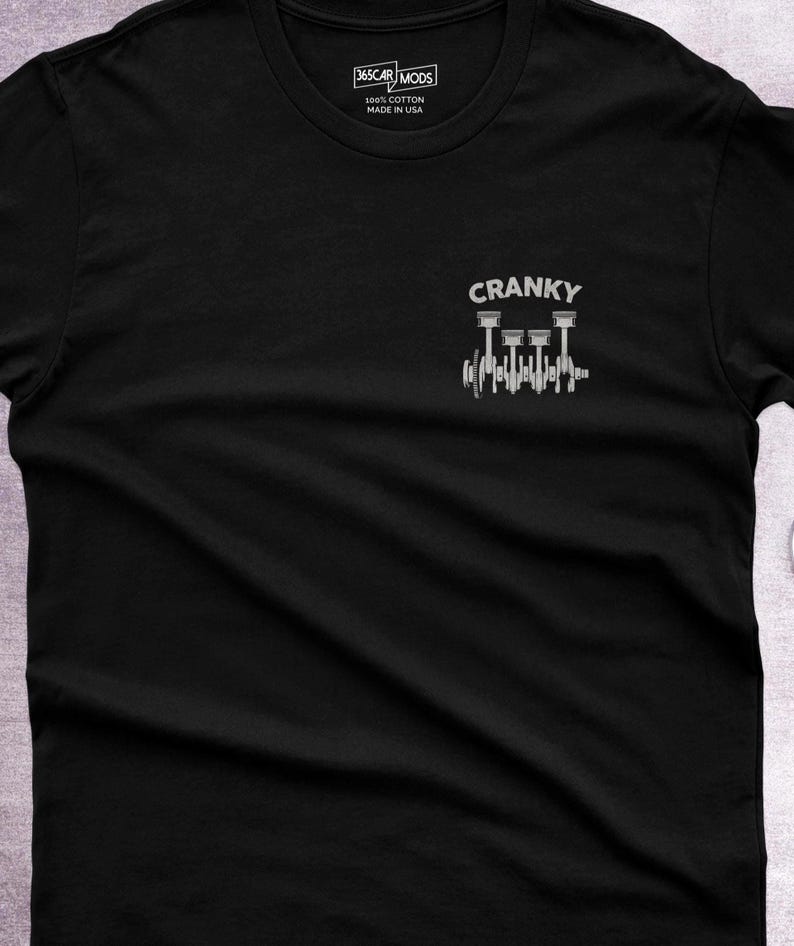 Cranky Mechanic T-Shirt, Car Guy Gift, Subtle Garage Humor