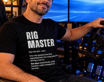 Rig Master Sim Racing Shirt, Funny Simulator Cockpit Definition Tee, Gamer Gift for Him