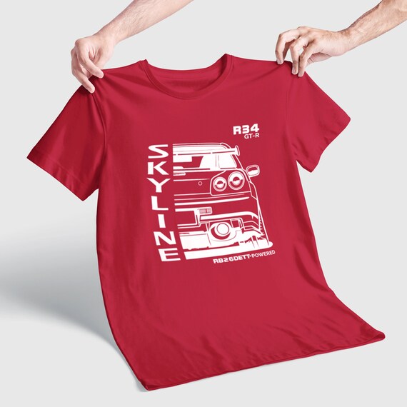 R34 Skyline GTR Shirt Car Shirt JDM T 
