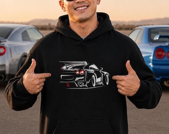 JDM Hoodie, Japanese Sports Car Sweatshirt, Import Tuner Street Racing Gift for Him