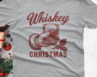 Whisky Weihnachten Shirt: Lustiges Santa Urlaub Trinken T-Shirt