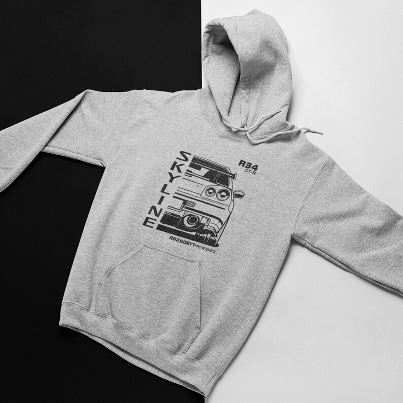 R34 Skyline GTR Hoodie JDM Hoodie Car Guy Gift Car Lover Etsy