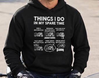 Hoodie motor vrije tijd, sweatshirt grappige motorliefhebber, cadeau sportrijder, motorkleding