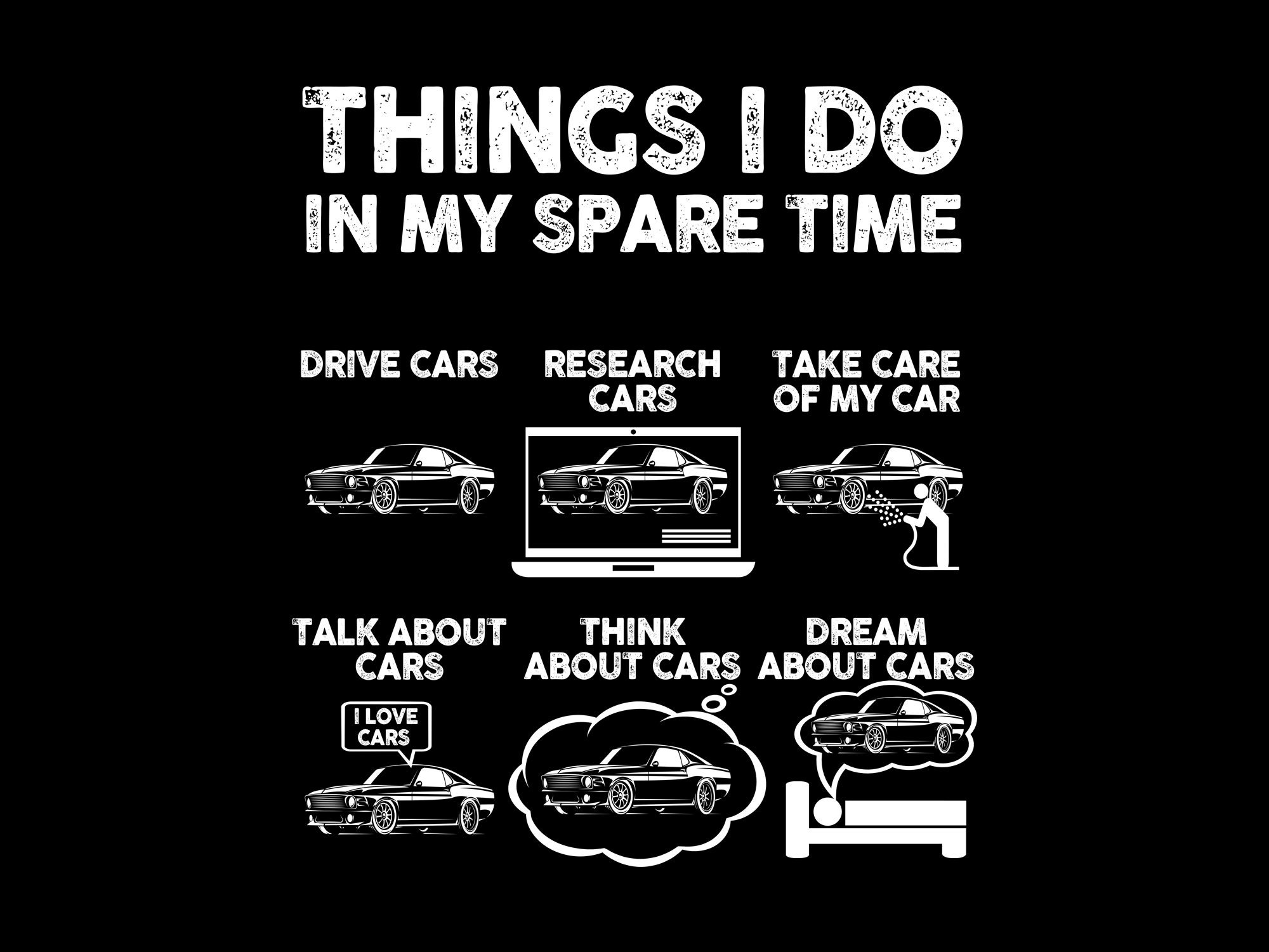 Things I Do in My Spare Time Funny Shirt Car Guy Tshirt Etsy UK