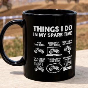 ダートバイクマグカップ、モトクロスライダーの余暇用コーヒーカップ、エンデューロギフト