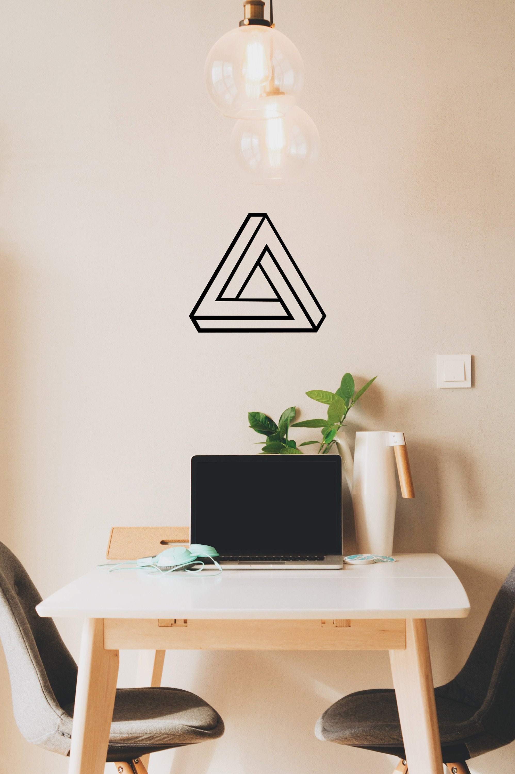 Décoration Murale en Métal Triangle de Penrose