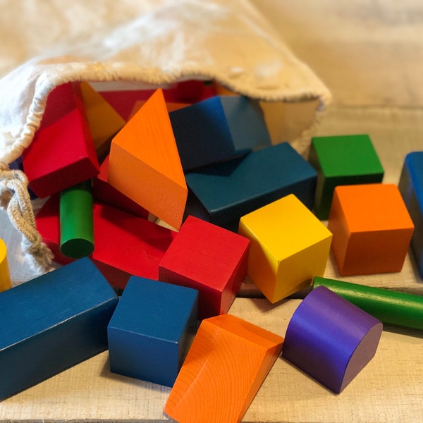 Wood Stacking Blocks Etsy