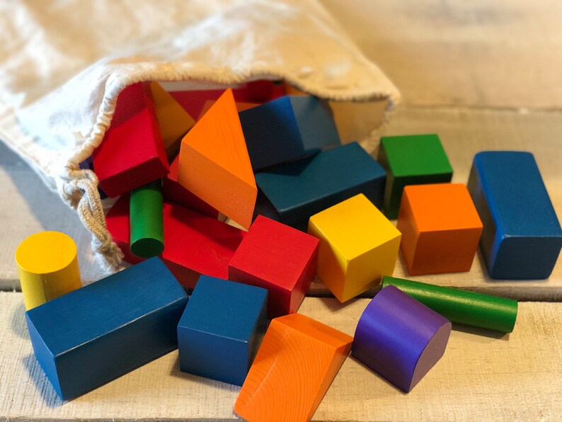 Wooden Building Blocks Wooden Toys for Toddlers Non Toxic Wood Blocks