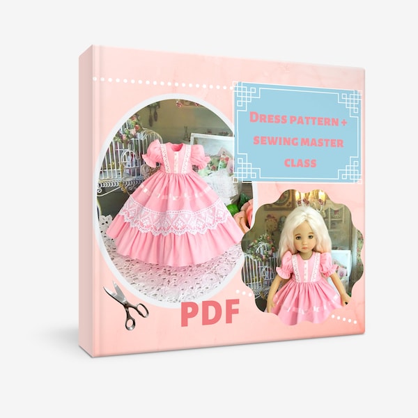 Little Darling doll dress patterns + sewing master class fits 13" Dianna Effner dolls clothes DIY PDF file