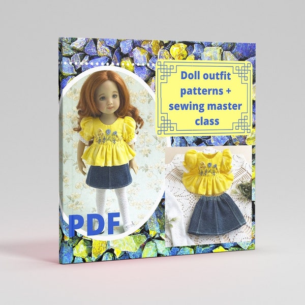 Little Darling doll outfit patterns and sewing master class PDF Dianna Effner doll clothes tutorials