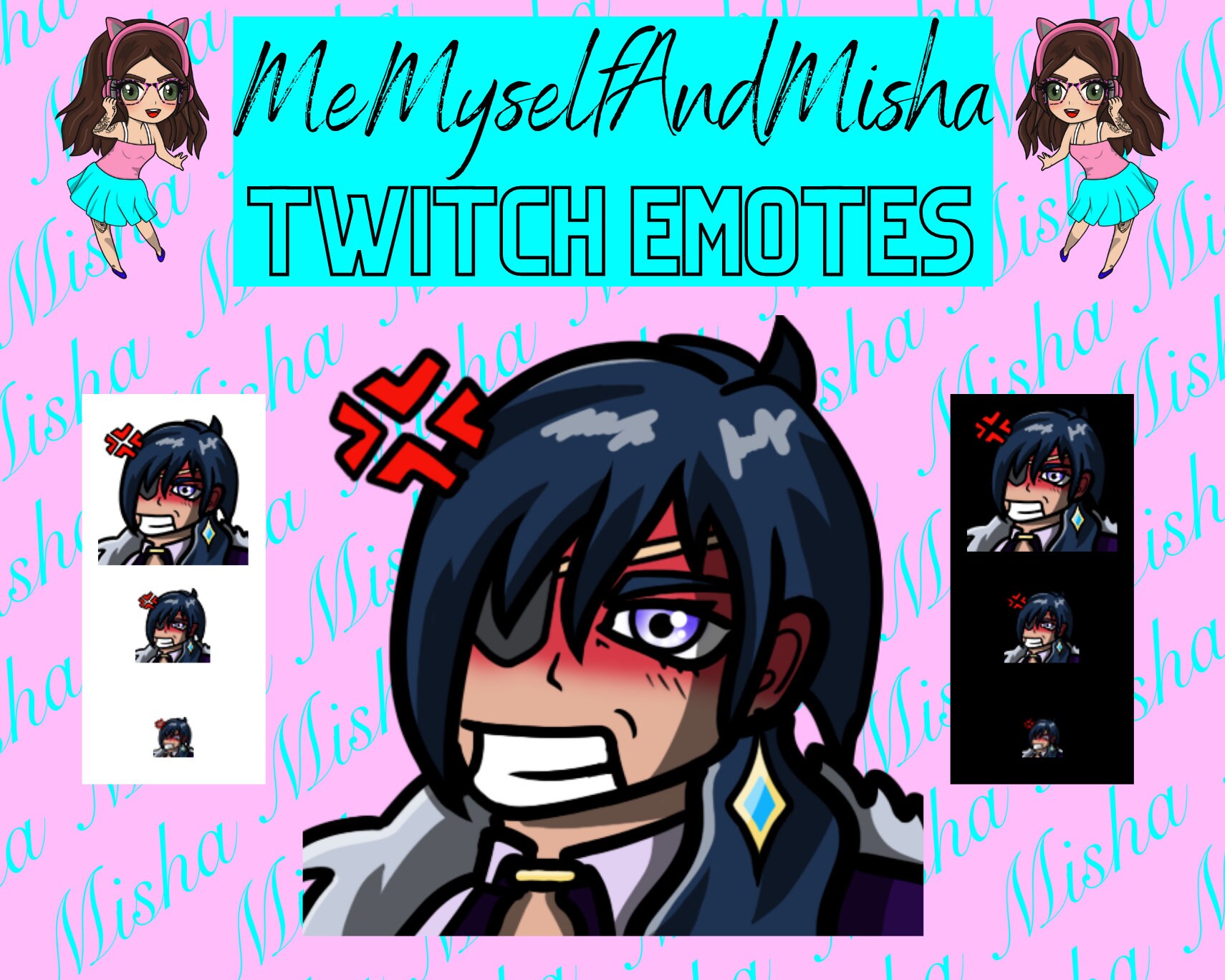 Kaeya Emote Kaeya Emotes Kaeya Twitch Emotes Genshin Impact Etsy