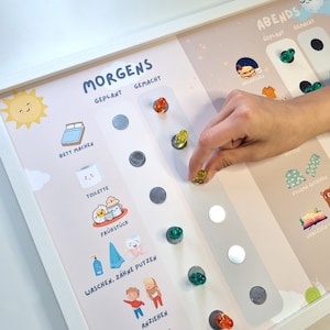 Magnetische Morgen- und Abendroutine für Kinder Tagesplan visuelle ADHS Hilfe Montessori Struktur Planer Familie