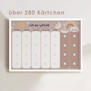 Wochenplan Kinder Montessori Planer für Kinder mit Symoblen Kindergarten und Schule Familienplaner Visueller Wochenplan für Kinder
