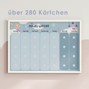 Wochenplan für Kinder mit Symbolen Montessori Wochenplaner KinderWochenübersicht mit Routinekarten Personalisierter Planer Prinzessin