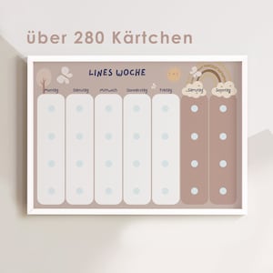 Planner settimanale Montessori per bambini – Piano settimanale personalizzato con carte simbolo, attività e carte routine Boho Beige