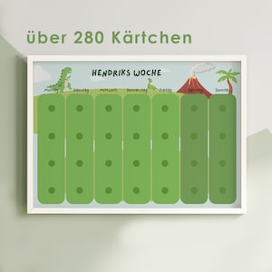 Wochenplan Personalisiert Wochenplan mit Symbolkarten, Aktivitäten & Routinekarten Dinosaurier Geschenk für Kinder Dinos