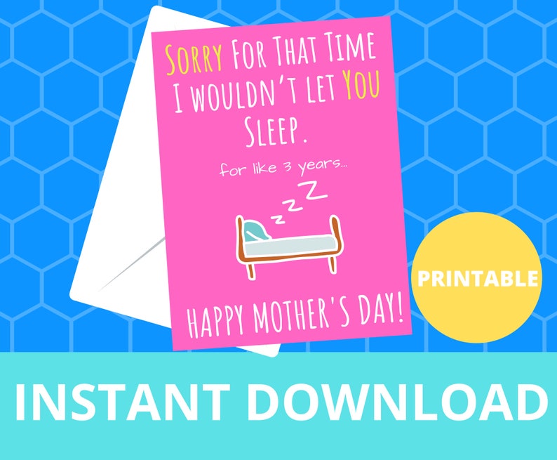 Printable Funny Mothers Day Card. Digital Download Mothers - Etsy UK