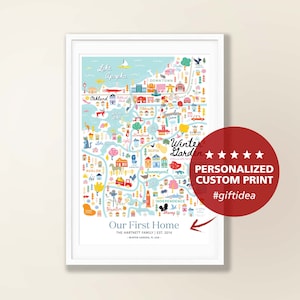 WINTERGARTEN FL Personalisierte Wandkunst | WinterGarten Florida Home Decor | Winter Garten Kunstwerk | Druck | Wunderliche Illustration | Tag