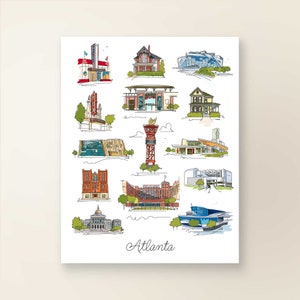 ATLANTA GEORGIA Collage | Atlanta Landmark Series