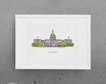 首都 | アート ウォール デコレーション | ワシントン D.C. の象徴的な