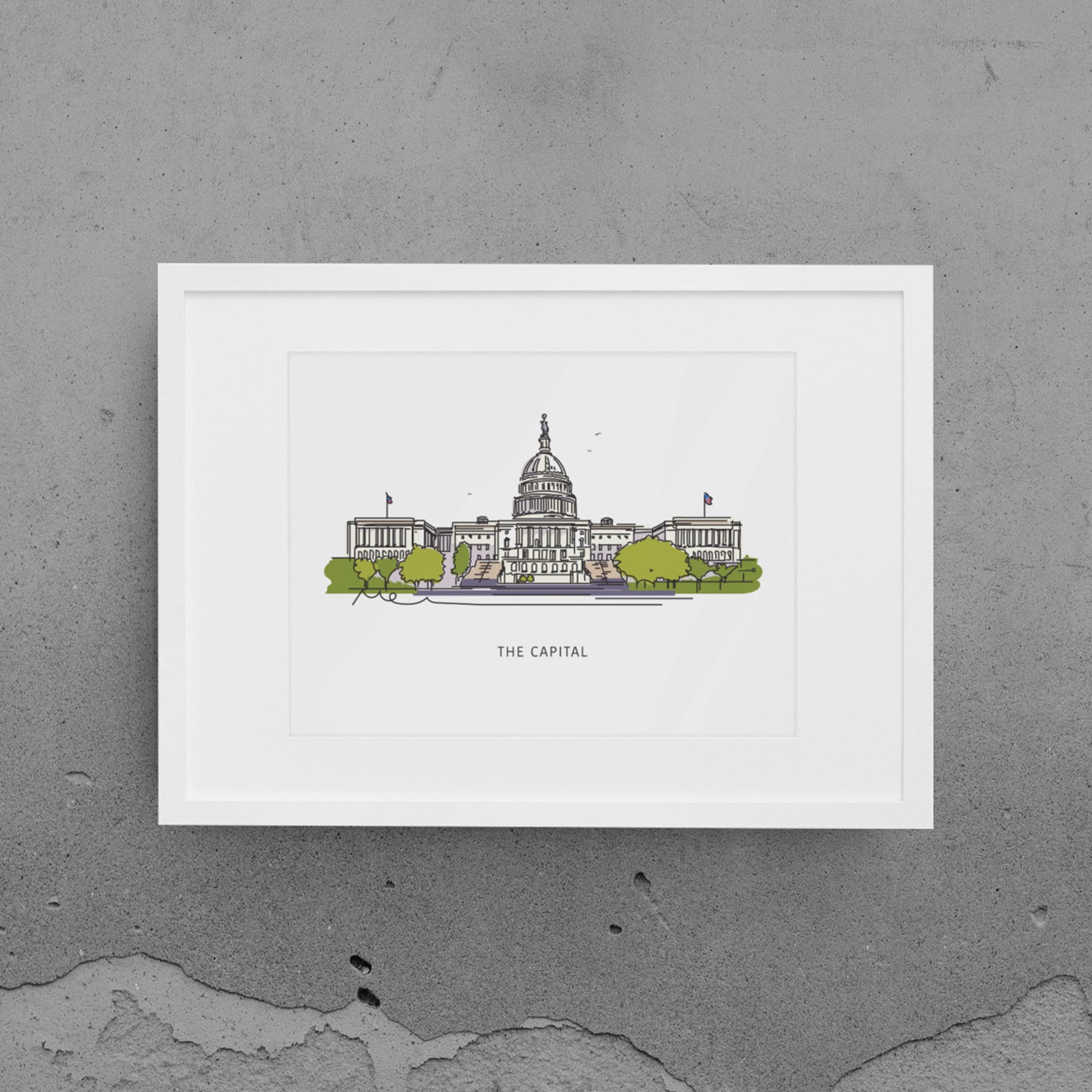 首都 | アート ウォール デコレーション | ワシントン D.C. の象徴的な