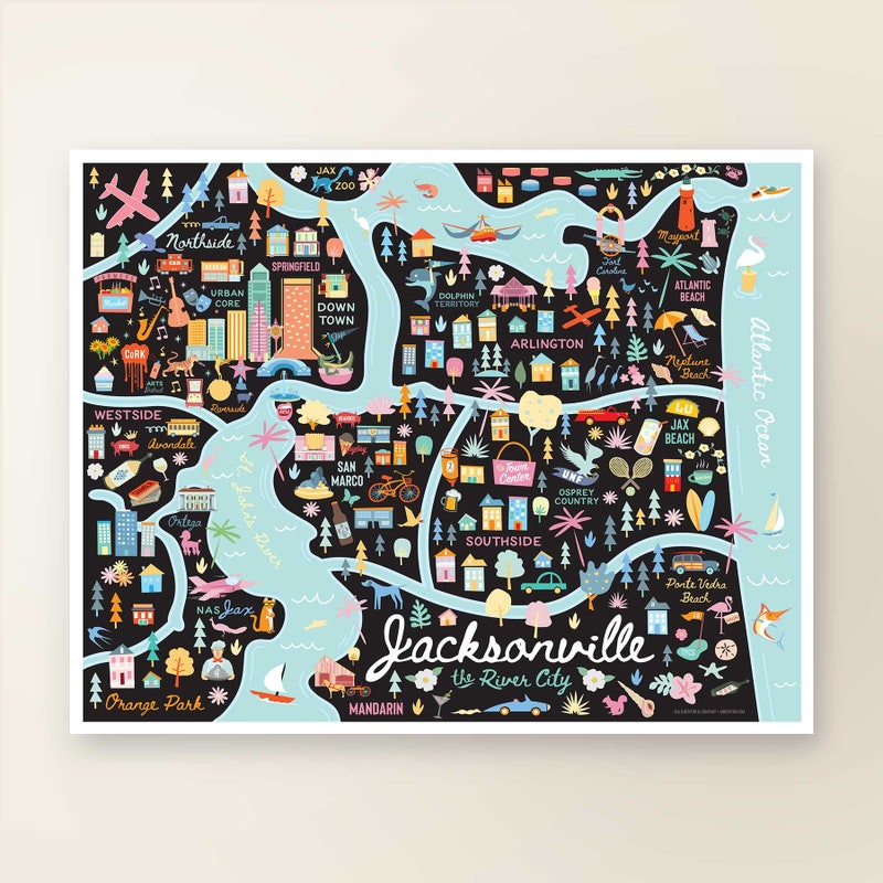 Jacksonville Fl Wall Art Etsy - Il 800x800.4898412833 7krv 