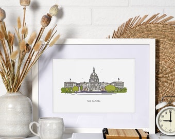 首都 | アート ウォール デコレーション | ワシントン D.C. の象徴的な