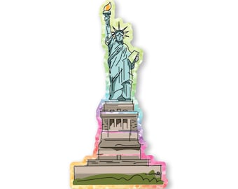 Glitter Statue of Liberty | A New York City Inspired Sticker | For Laptop Planner Car Water Bottle | Vinyl Waterproof