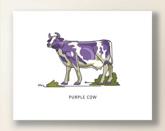 PURPLE COW | Art Wall Decor | Winter Garden Iconic Landmark Series | Poster Print | Sketch Illustration