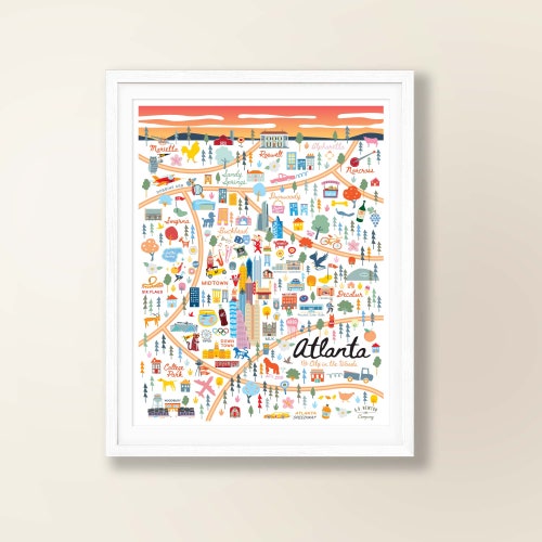 ATLANTA GA Wall Art Print Wall Decor Atlanta City Etsy