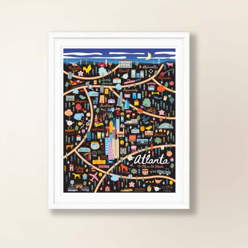 ATLANTA GA Wall Art Print Wall Decor Atlanta City Etsy