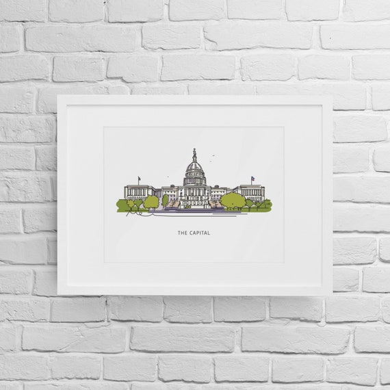 首都 | アート ウォール デコレーション | ワシントン D.C. の象徴的な