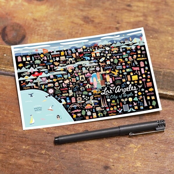 Los Angeles Postcard - Etsy
