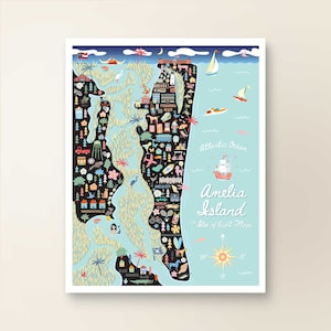 AMELIA ISLAND FL Map Art Wall Decor - Il 300x300.4853659777 7m4b 