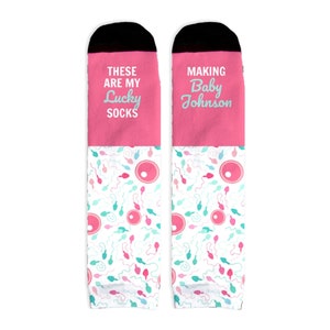 IVF IUI Socks, Lucky Transfer Socks, Transfer day socks, Personalized IVF Socks, Stick baby stick, ivf iui gift, Sperm egg infertility socks