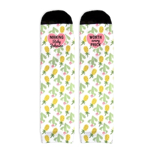IVF Socks, Lucky Transfer Socks, Transfer day socks, Egg retrieval, Worth every shot, Personalized IVF socks, IVF Gift, Pineapple socks