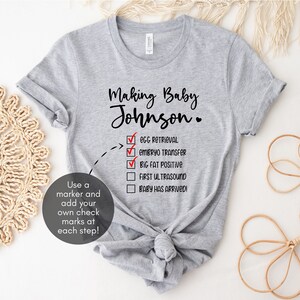 IVF shirt, Transfer Day, Egg Retrieval, Custom personalized name, IVF gift, Keepsake, Men&#39;s, IVF warrior, Surrogate Surro, Cute funny