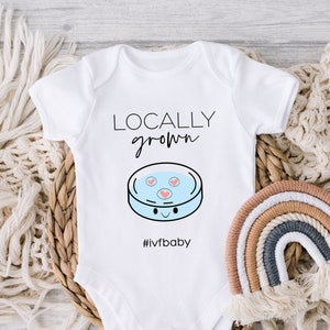 IVF baby bodysuit, IVF baby pregnancy announcement, IVF mom baby gift, Baby girl boy clothes outfit one piece romper, Funny ivf gift