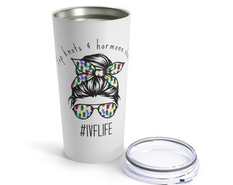 Vaso de FIV, taza de café de FIV, regalo de FIV, regalo de subrogación subrogada, regalo de infertilidad, disparos de activación de hormonas de nudos superiores, FIV divertida, guerrero de fiv.