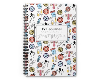 IVF journal notebook, IVF ttc infertility planner diary, ivf gift, Personalized ivf journal, 1 in 8, ivf warrior