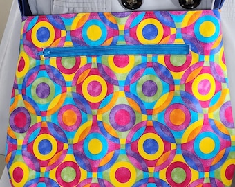Colorful Geometric Circle design Cross Body Tote Purse Hobo Bag Handbag NEW