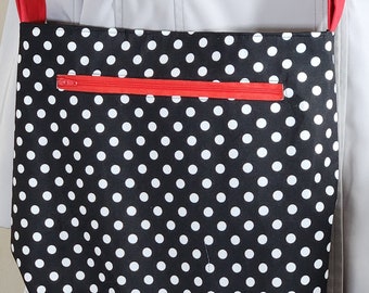 Minnie Mouse Inspired PolkADot Cross Body Tote Purse Hobo Bag Handbag NEW