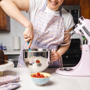 Cute Apron, Apron Dress, Plus Size Apron, Mom Gift, Grandma Gift, Mother Gift From Daughter, Unisex Apron, Lola Pink Apron image 1